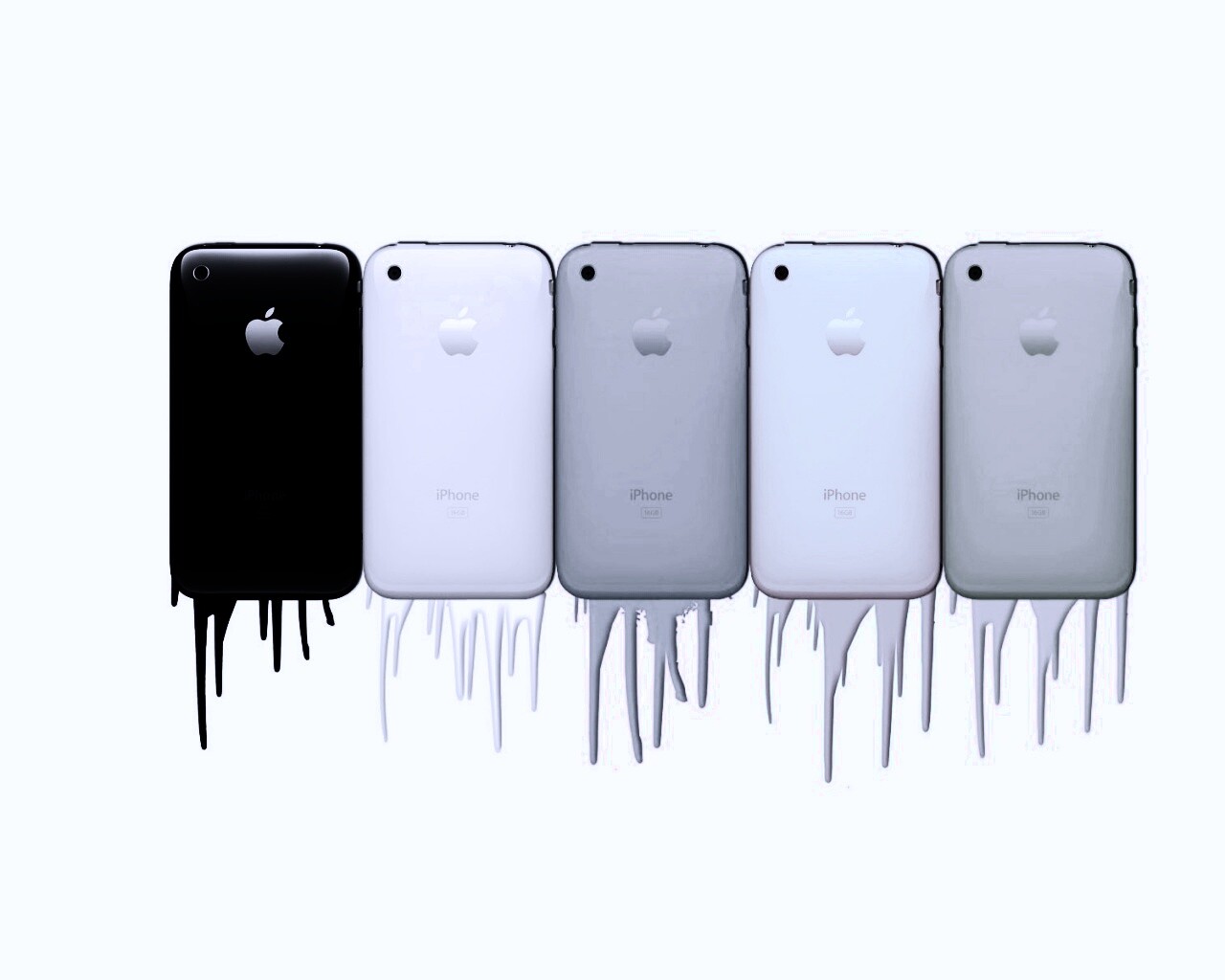 iPhone в разных цветах обои