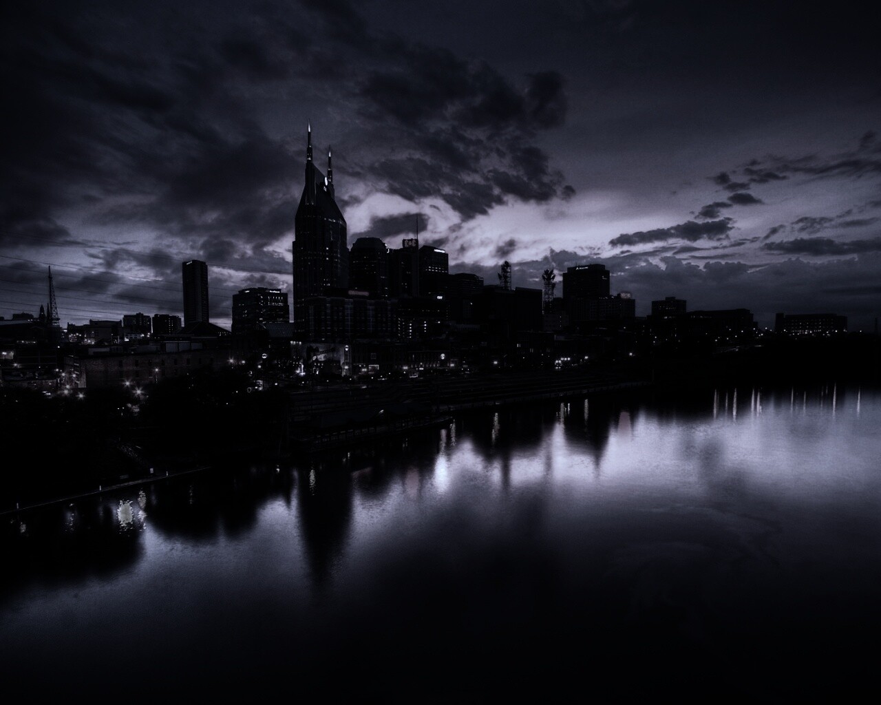 Ночной город обои