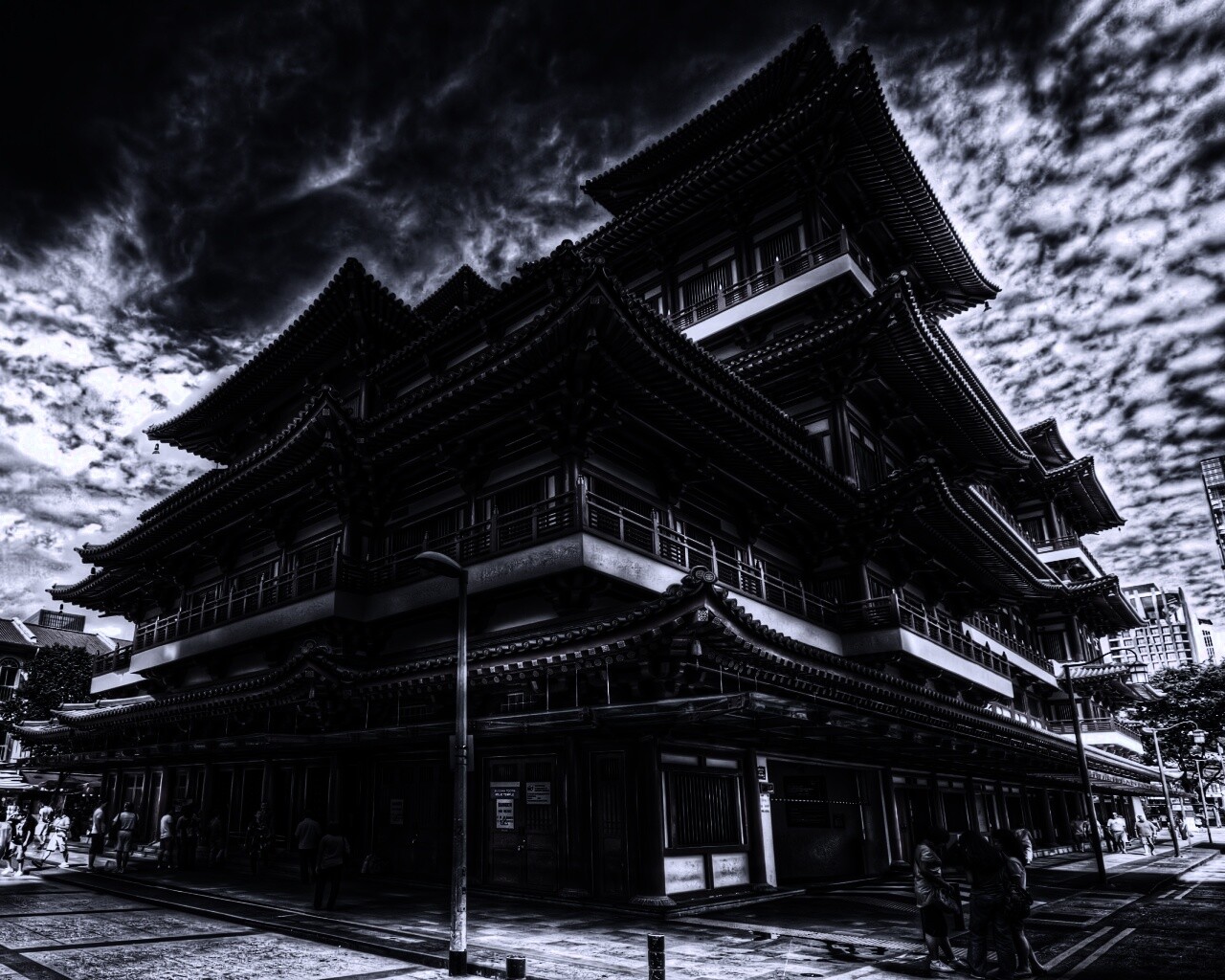 Храм в Сингапуре обои