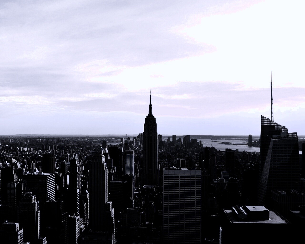 Вид на Нью-Йорк обои