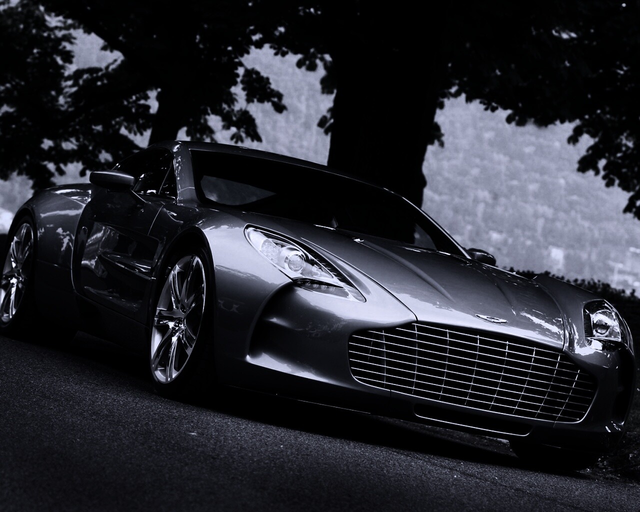 Aston Martin за городом обои