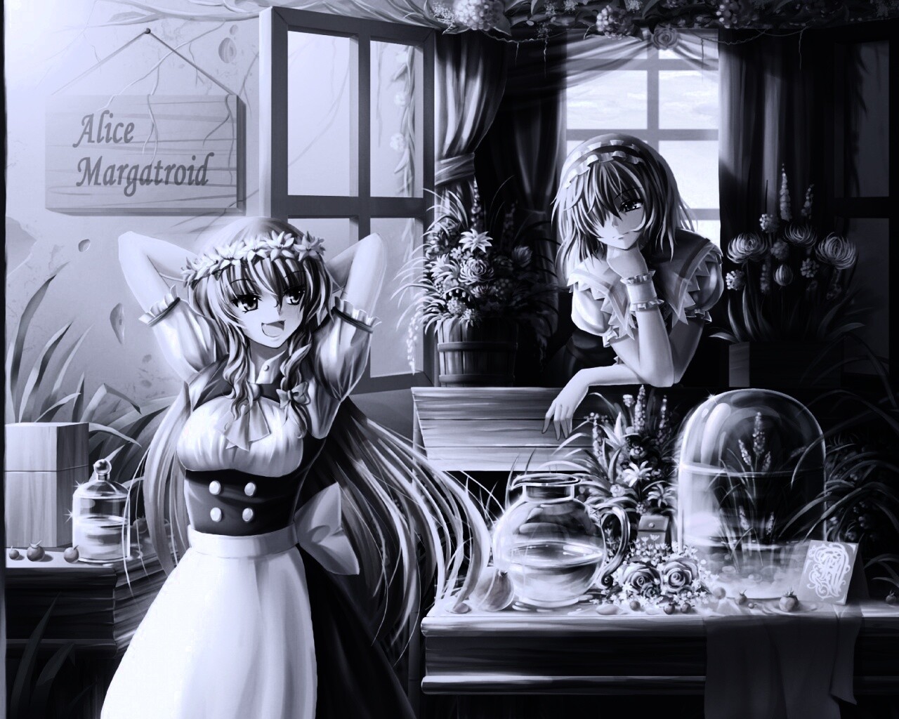 Анимешное утро обои