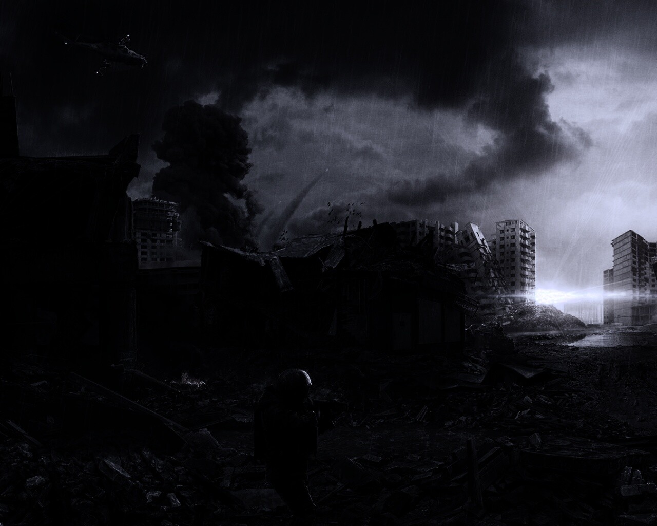 Город после войны обои
