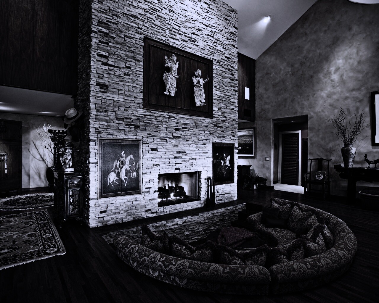 Интерьер гостинной обои