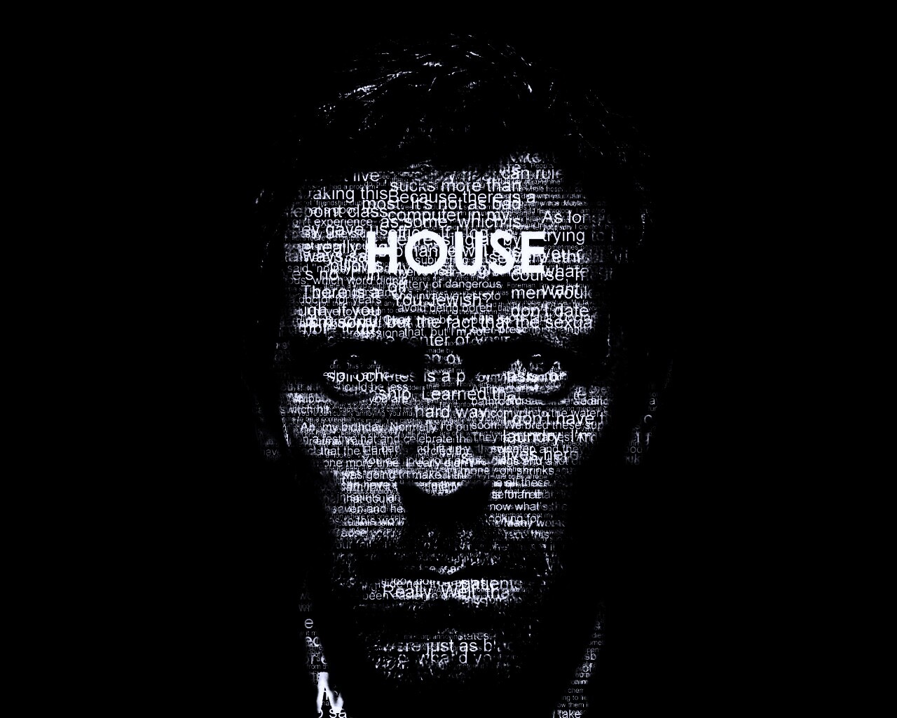 Хаус типографика обои