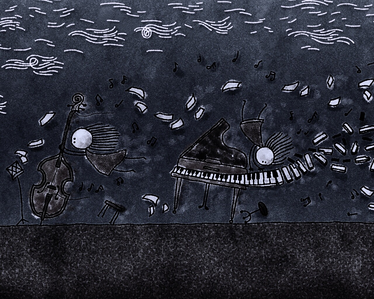 Воздушная инструментальная музыка обои