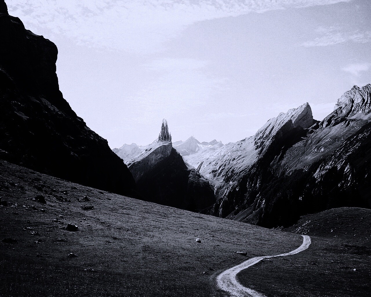 Храм в горах обои