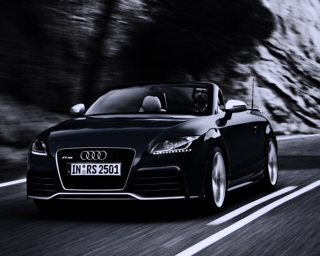 Кабриолет ауди: вид спереди обои