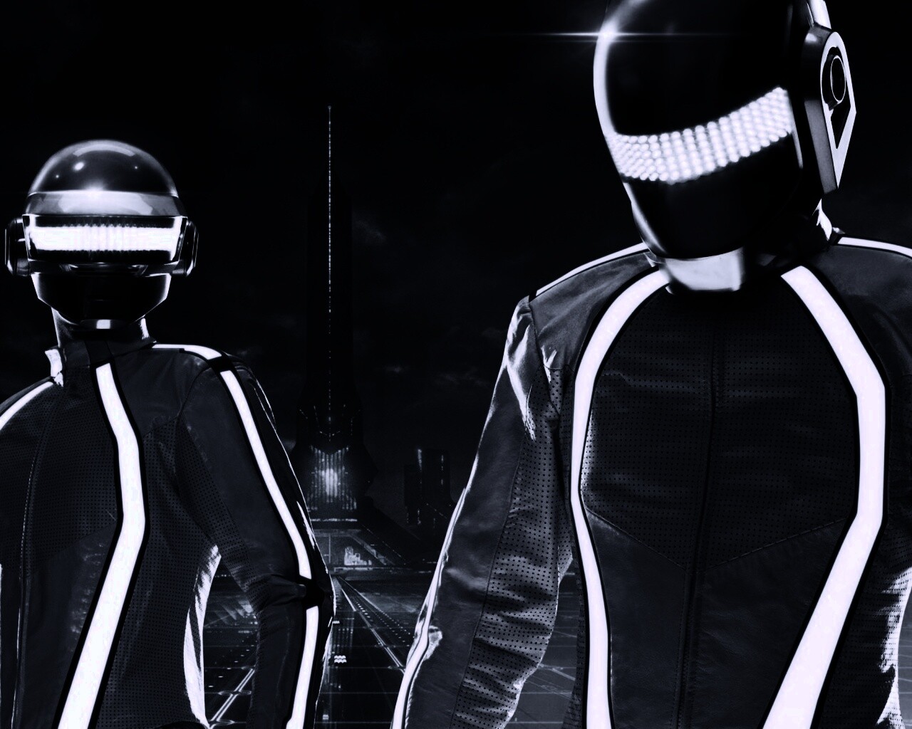 Daft Punk на съемках фильма TRON обои
