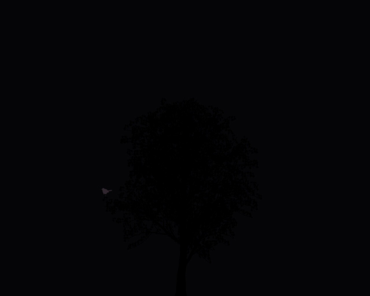 Дерево и птица обои