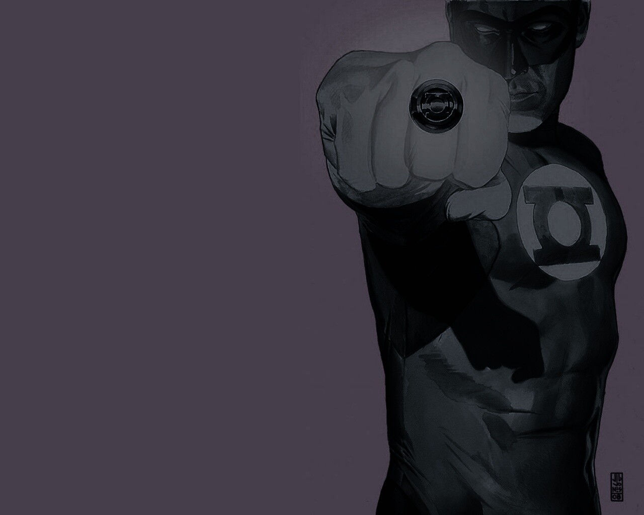 Зелёный фонарь рисунок обои