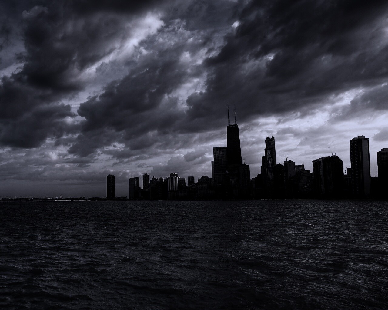 Вид на Чикаго обои