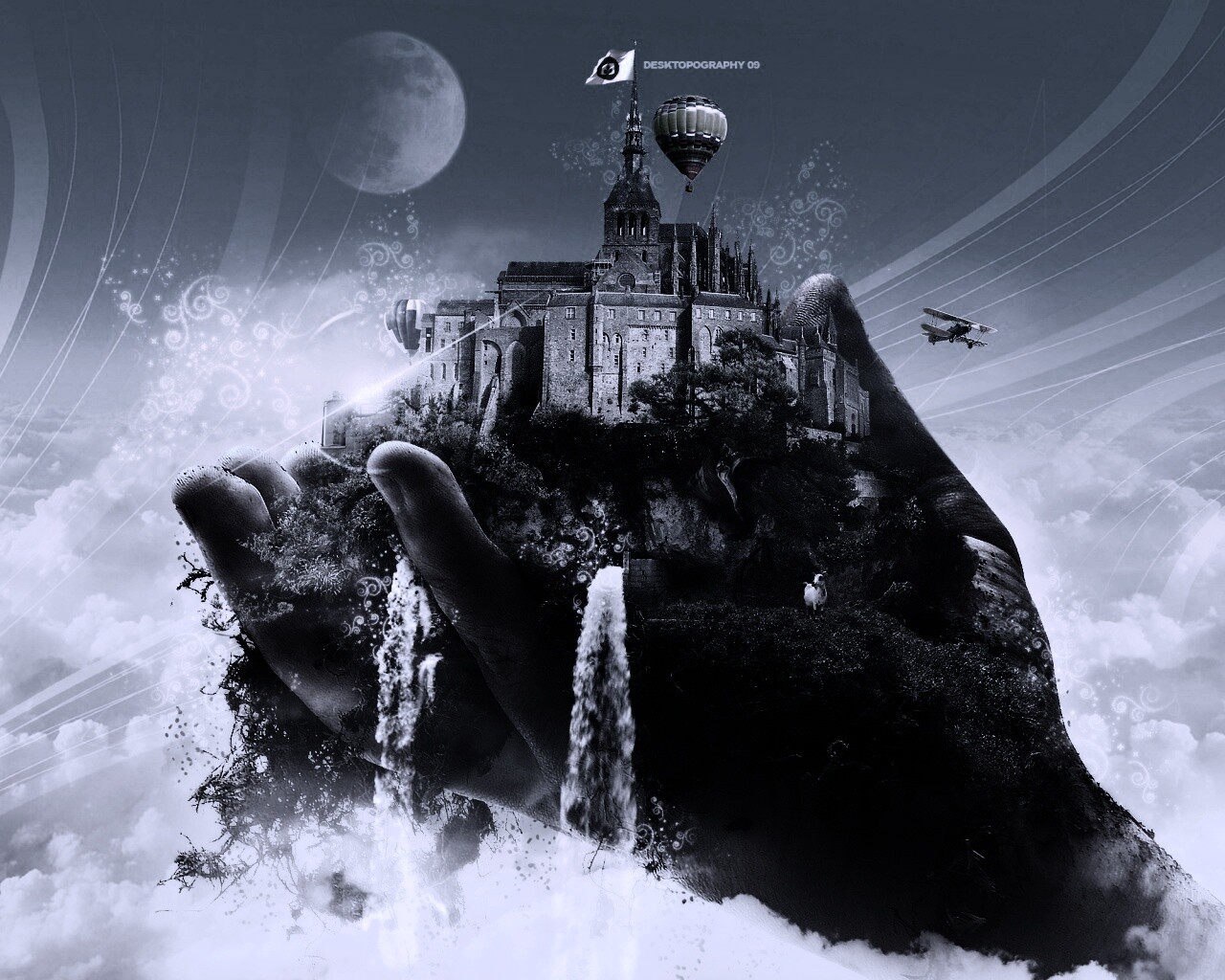 Замок в руке обои