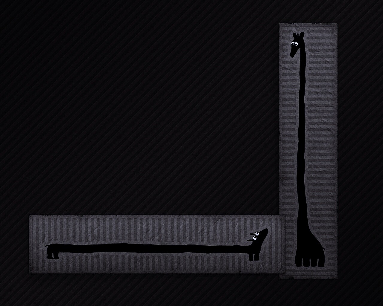 Жираф и такса обои