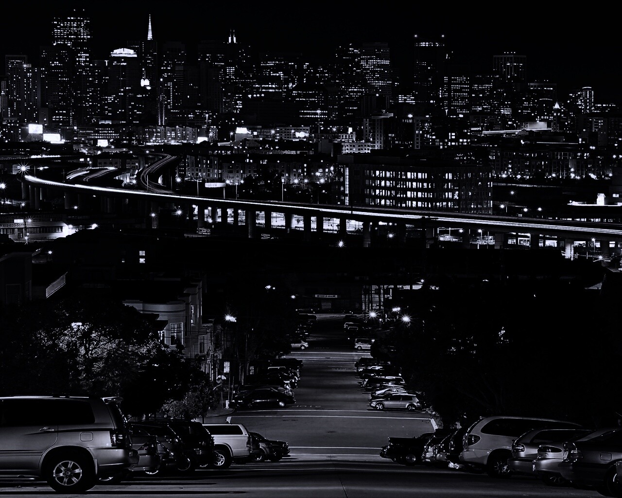 Вечерний город обои