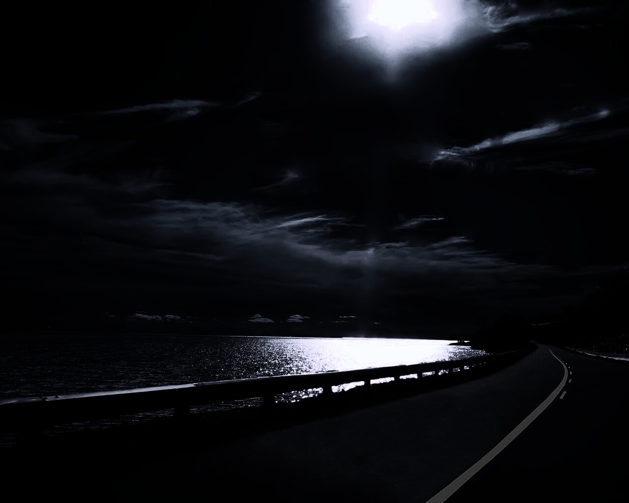 Ночная дорога обои