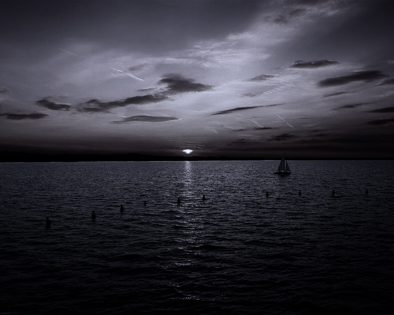 Морской закат обои