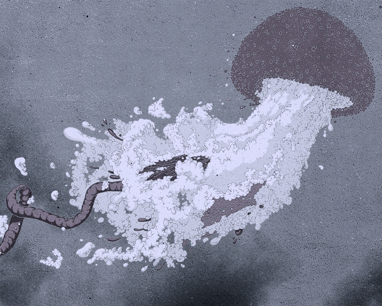 Розовая медуза обои