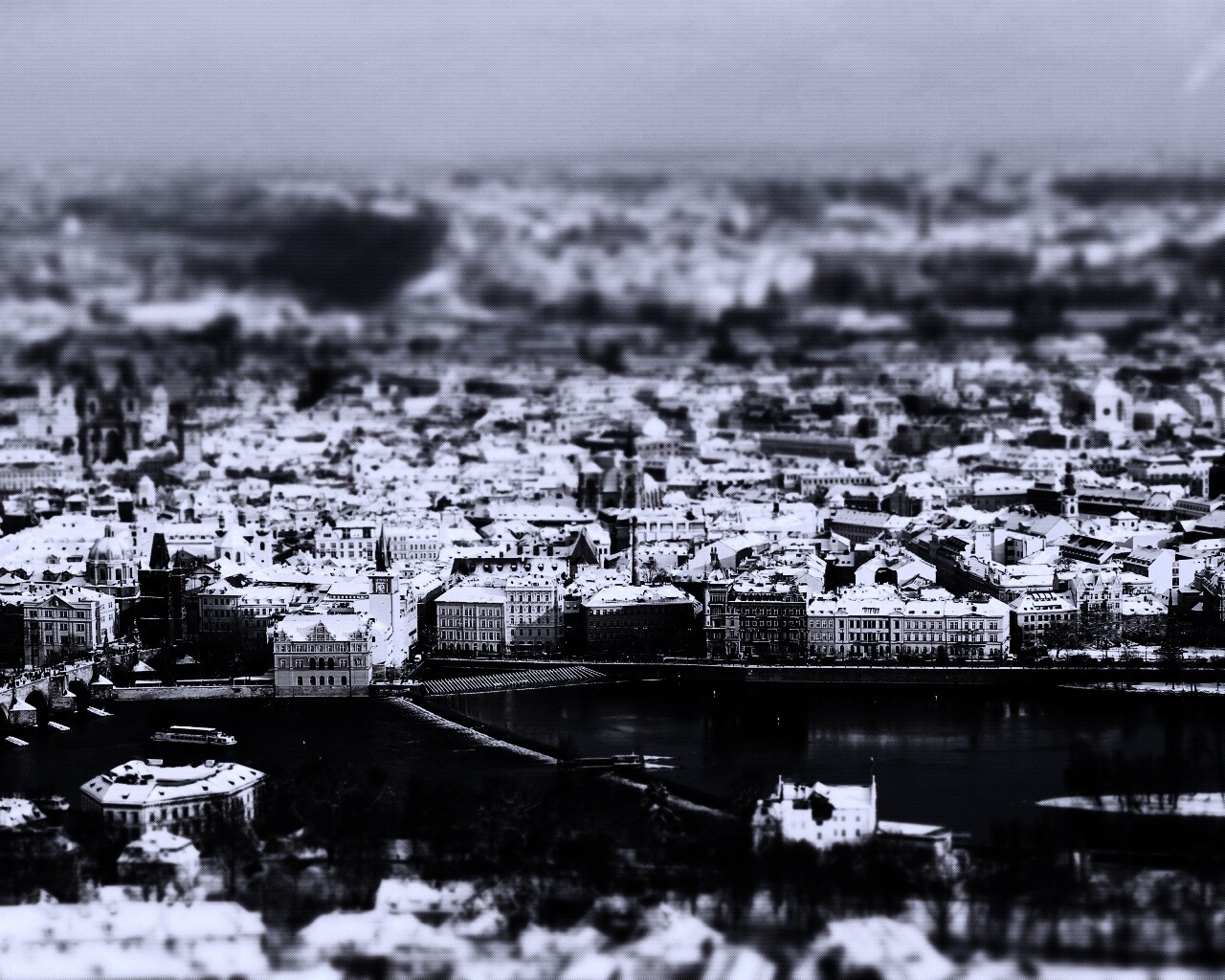 Вид на город обои