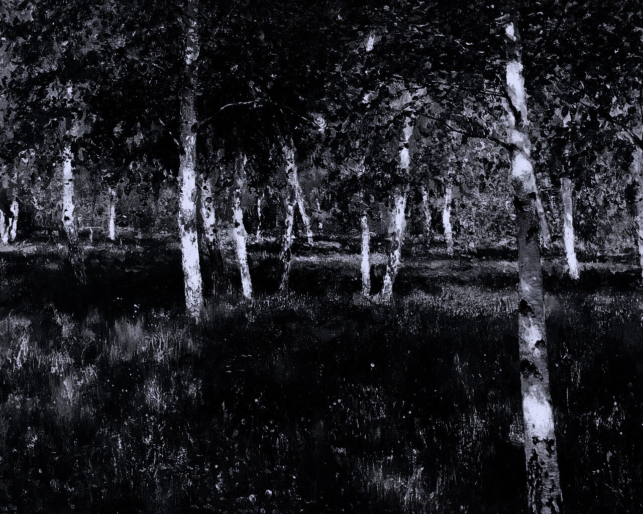 Левитан "Берёзовая роща" обои