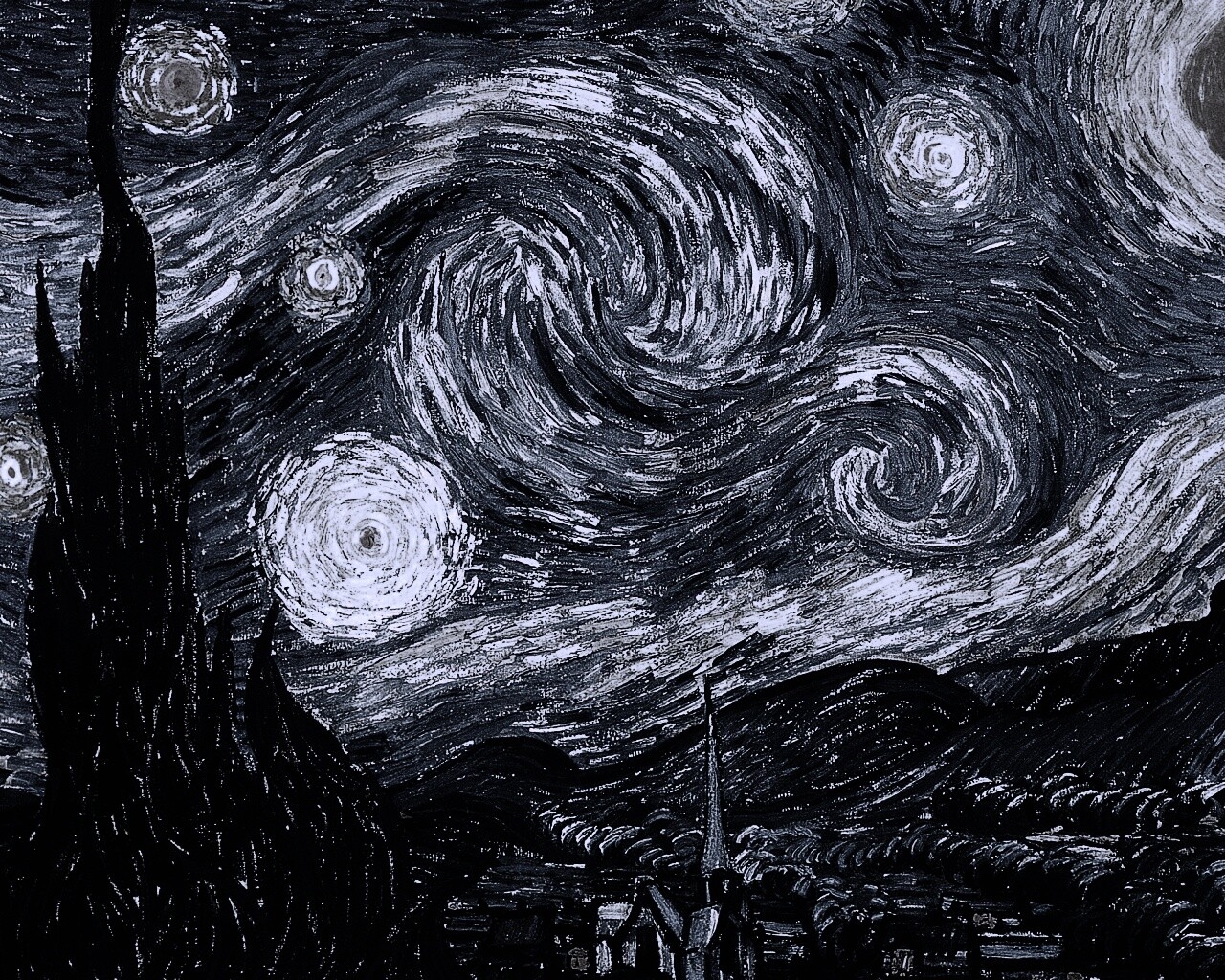 Рисунок города маслом обои