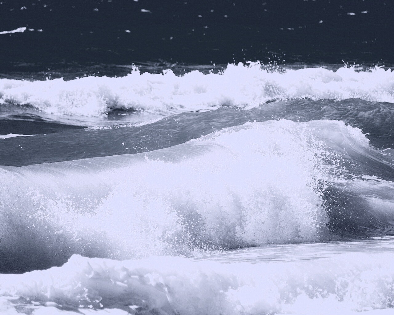 Голубые волны обои