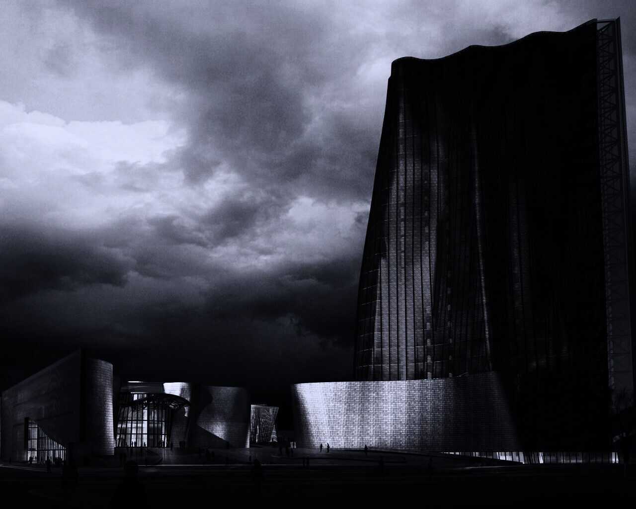 Здание обои