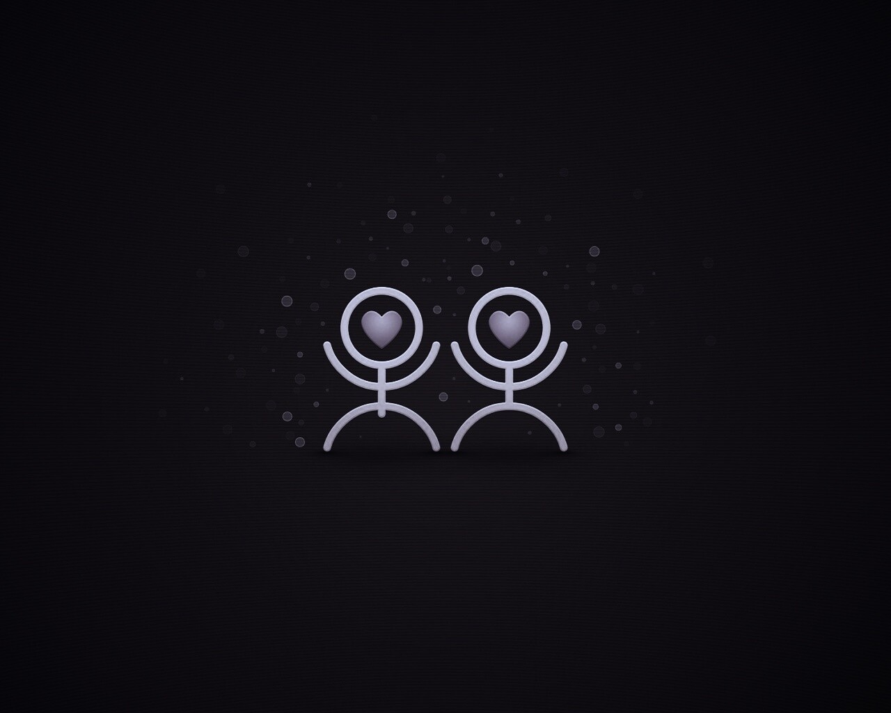 Влюблённые человечки обои