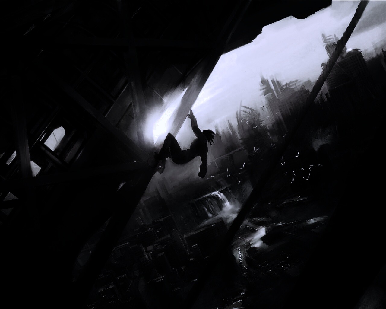 Мутант в постапокалиптическом городе обои