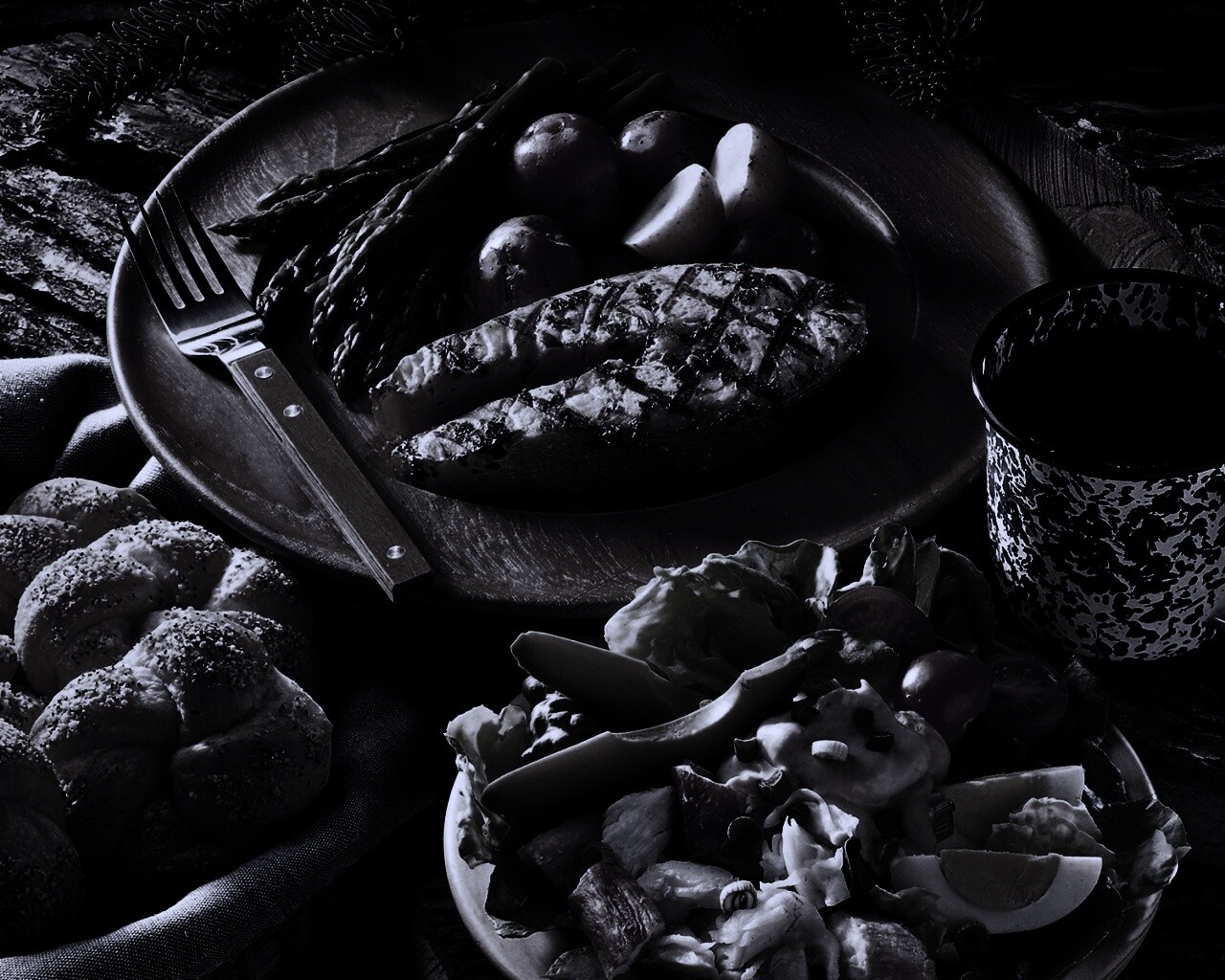 Сытный обед обои