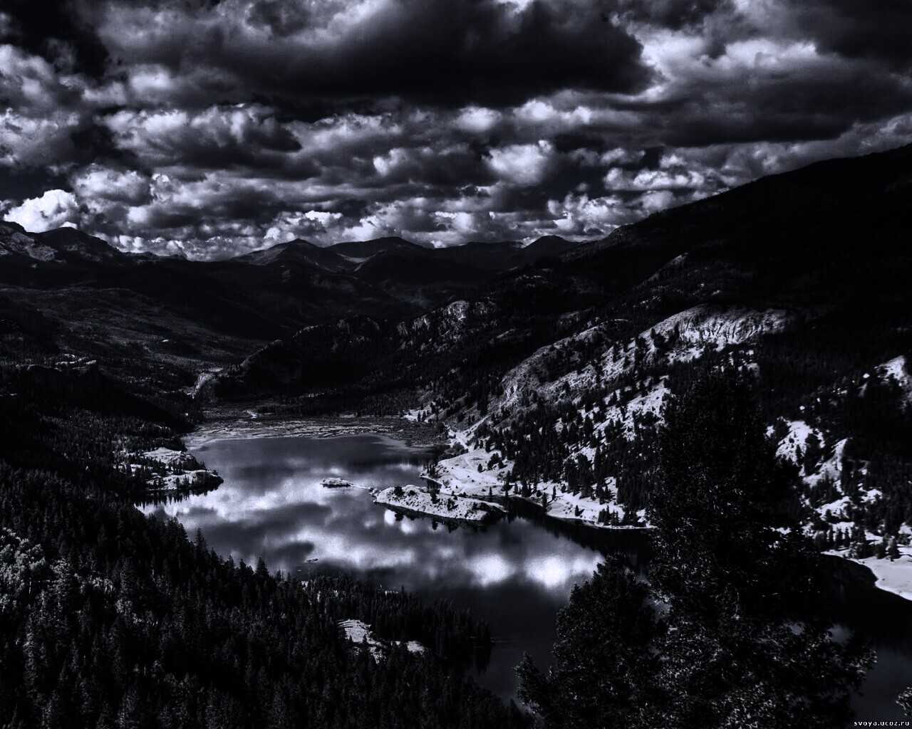 Горное озеро обои