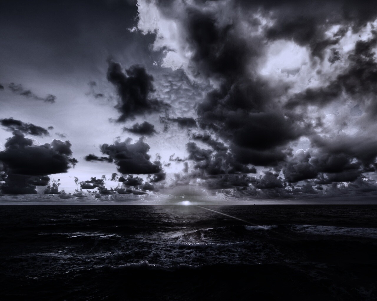 Закат на море обои