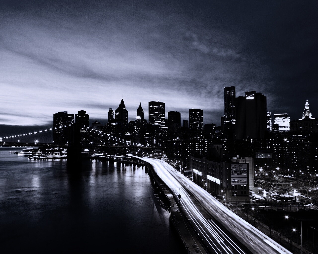 Город светит окнами в ночи обои