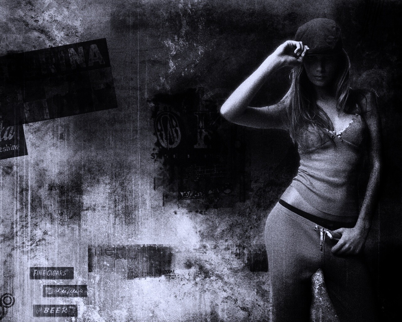 Винтажная девушка обои