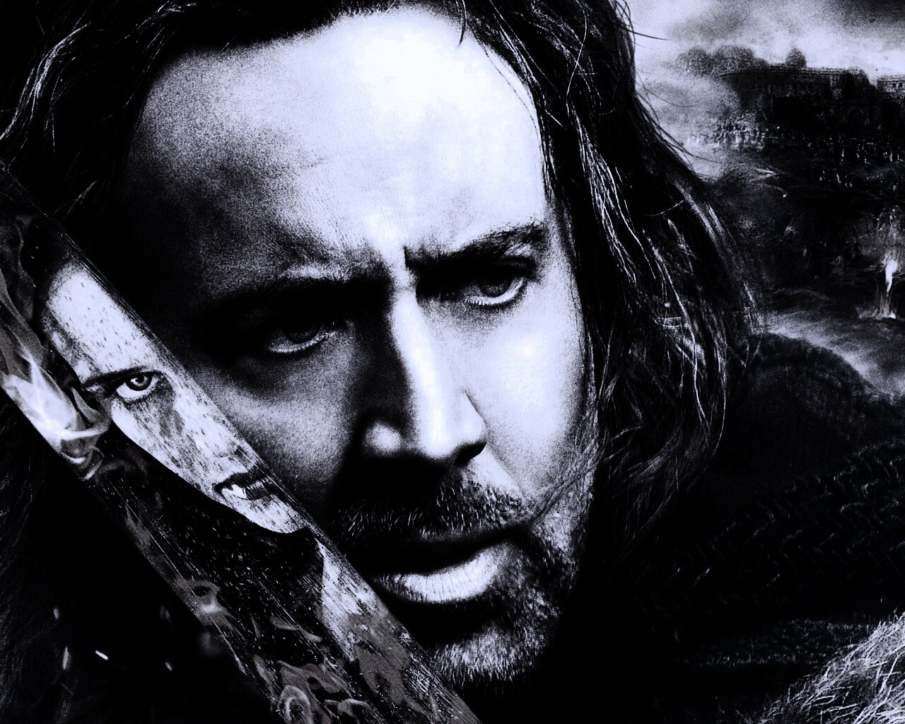 Николас Кейдж в фильме Время ведьм обои