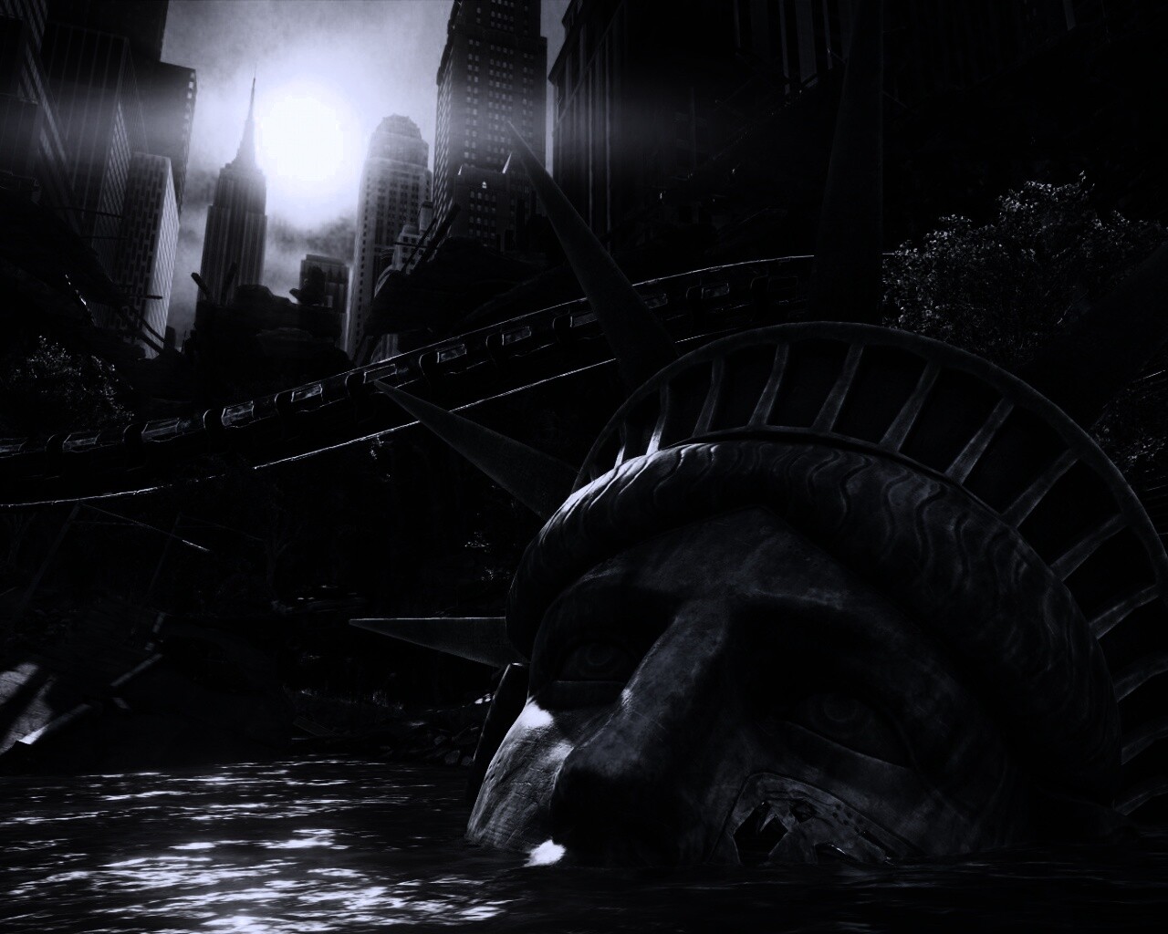 Руины статуи свободы в Crysis обои