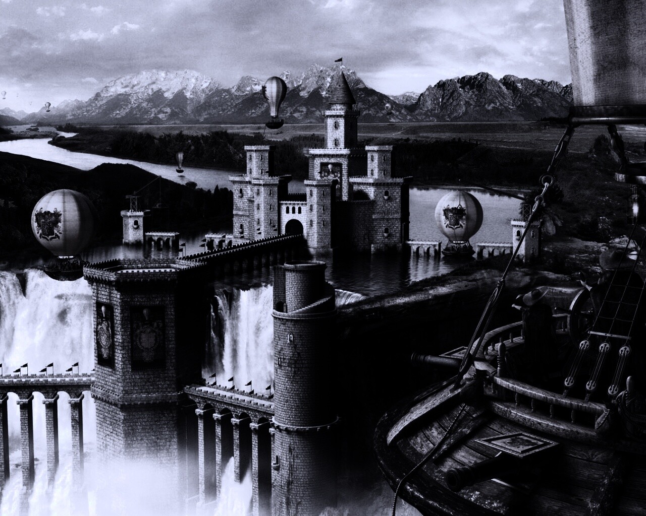 Замок-дамба обои