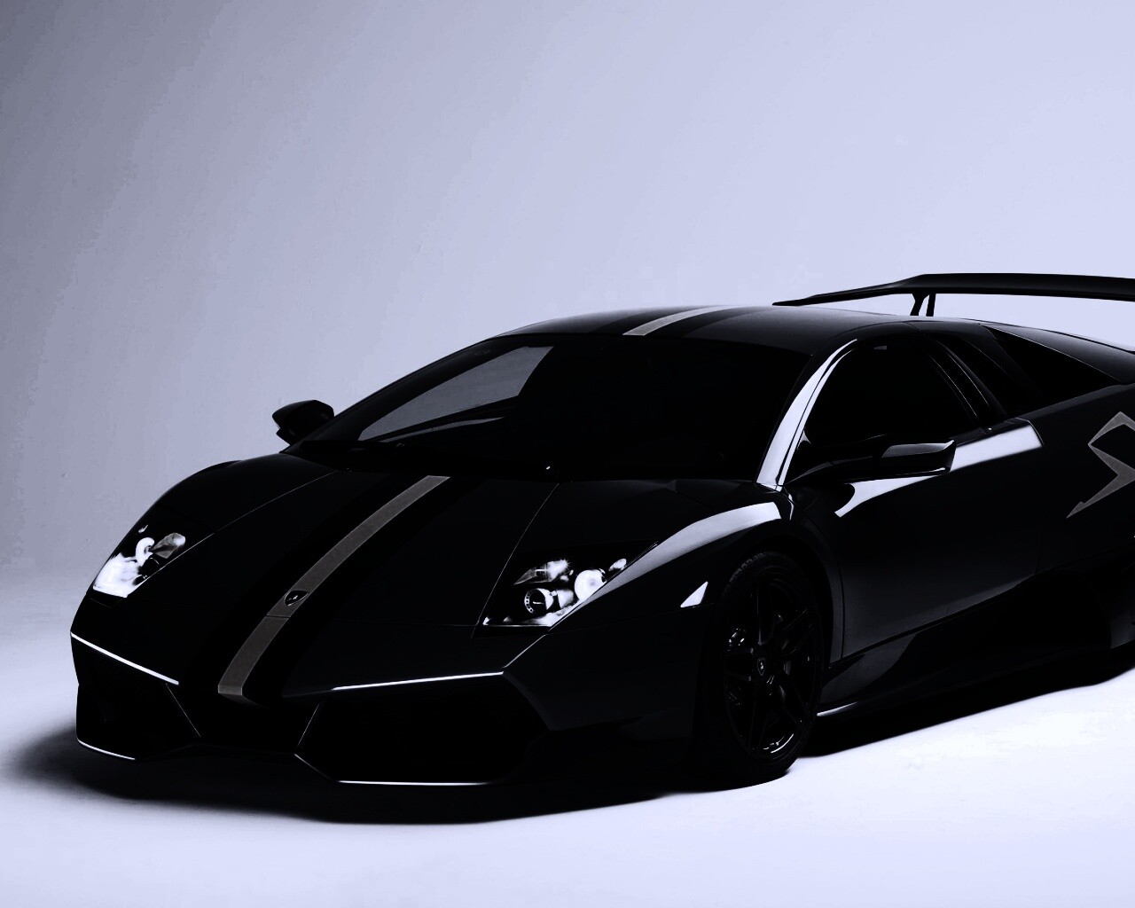 Черная Ламборджини обои