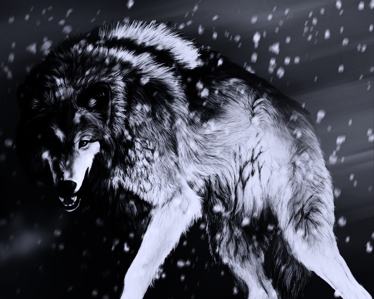 Охота на волка обои