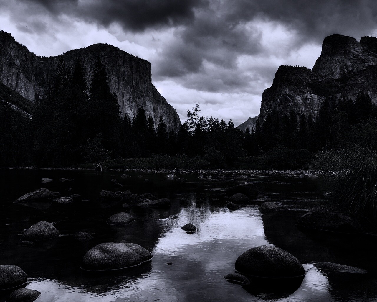 Мелкое русло реки обои