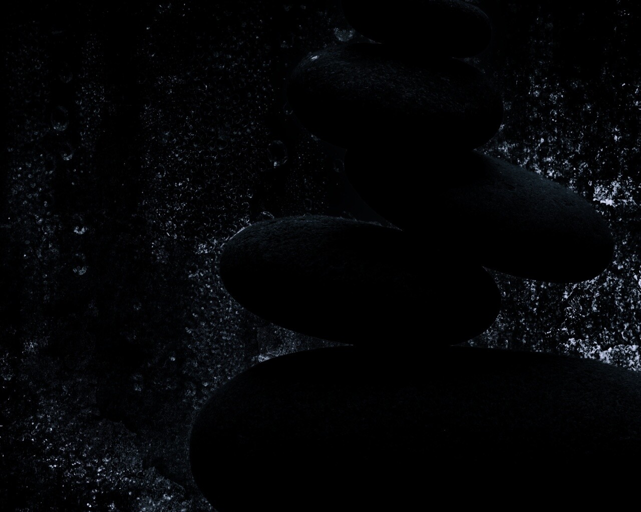 Башня из камней под водой обои