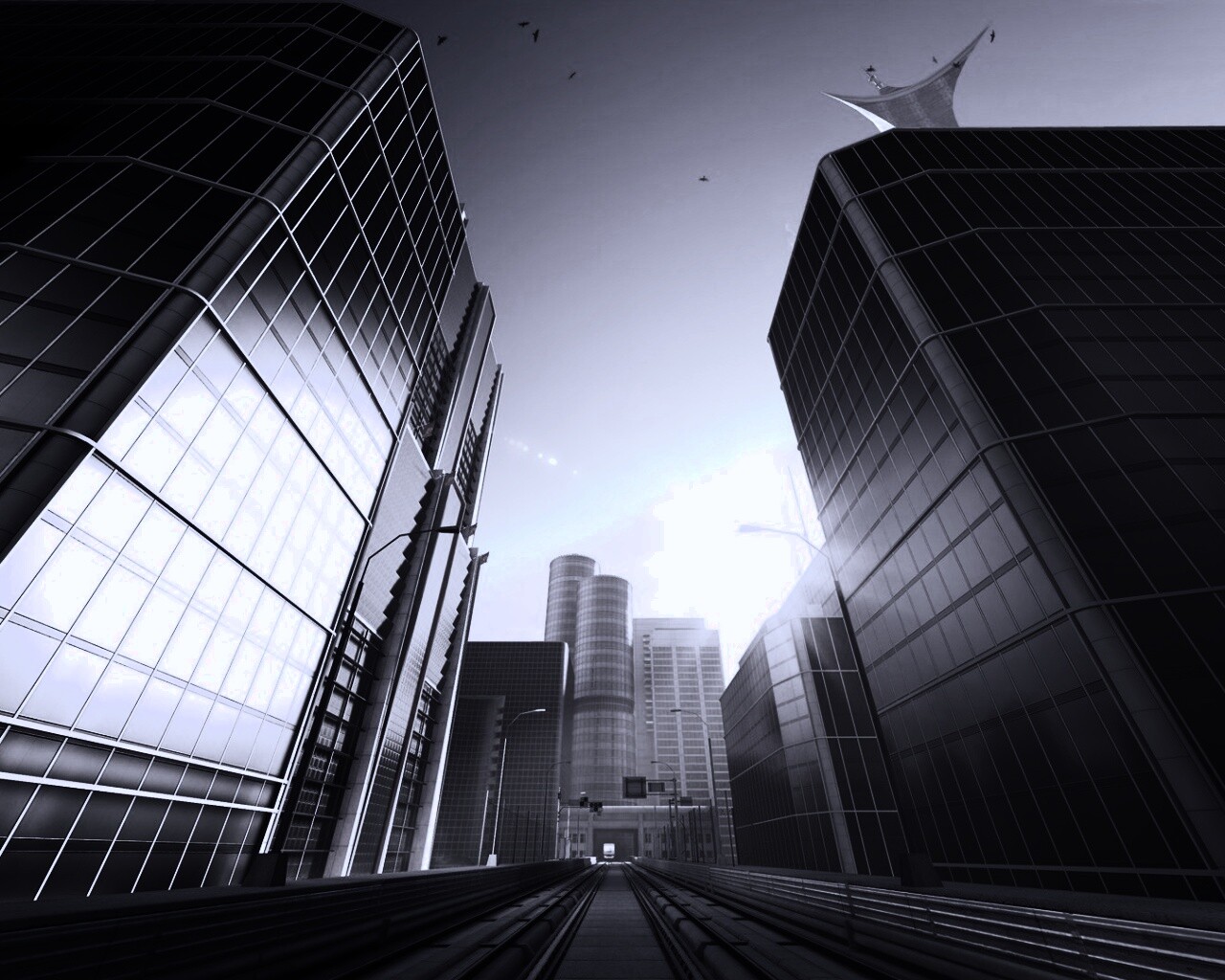 Улица из Mirrors Edge обои