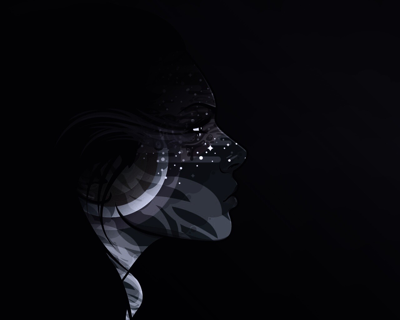 Профиль девушки обои