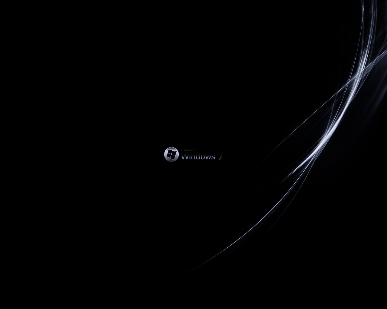 Темный фон Windows 7 обои