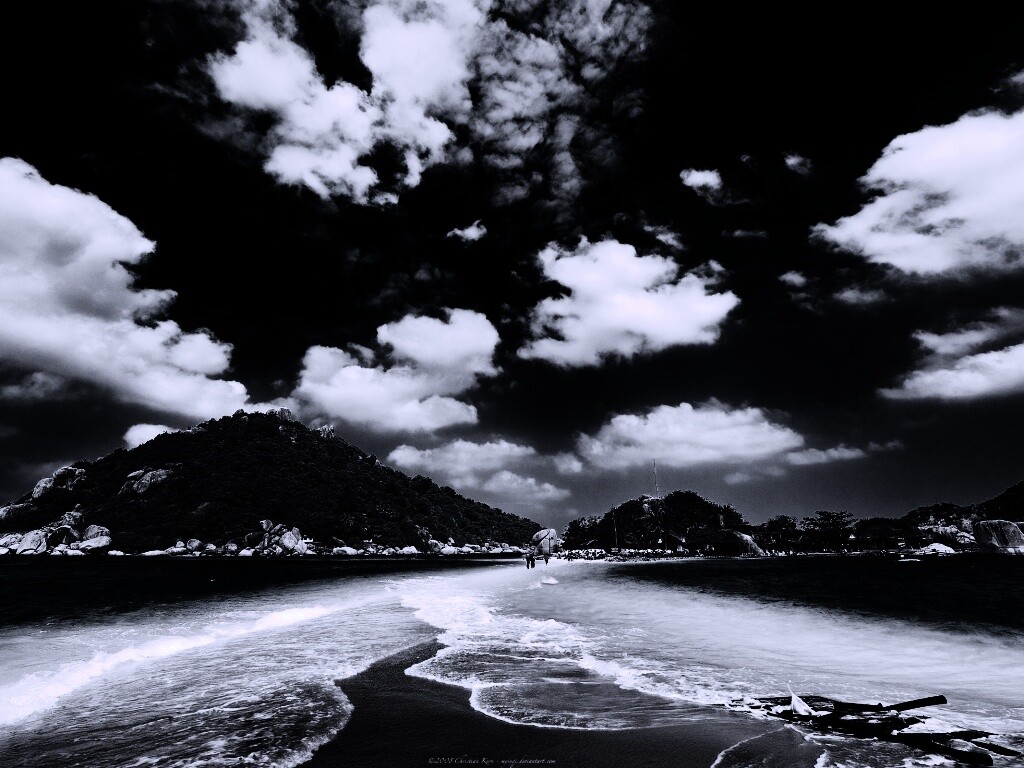 Двойное море обои