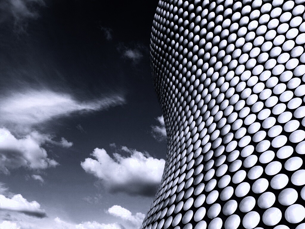 Стена из белых кругов обои