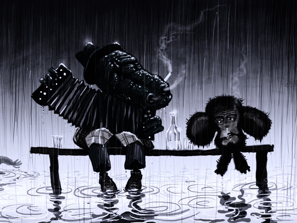 Гена и Чебурашка обои