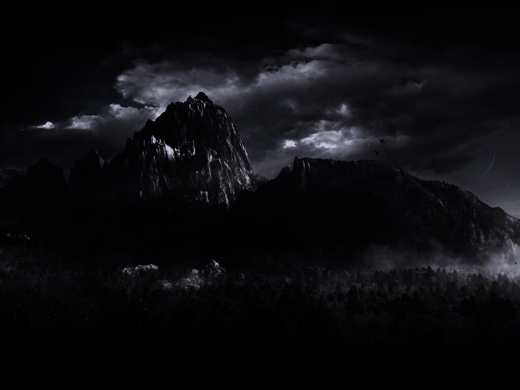 Горы посреди джунглей обои