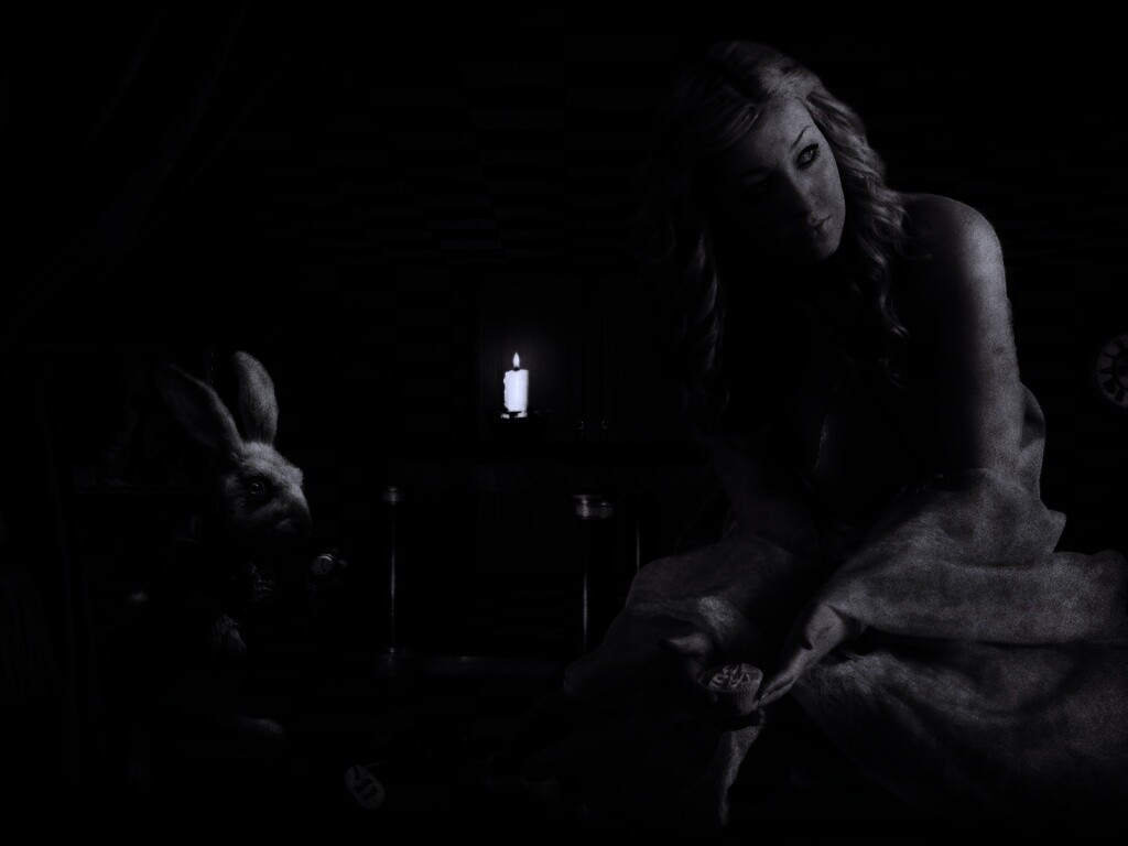 Алиса и белый кролик обои