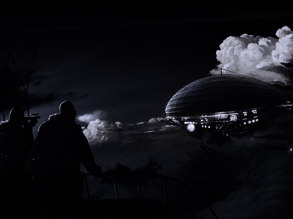 Инопланетный дирижабль обои